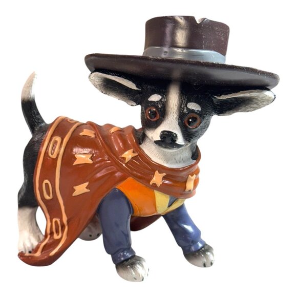Hamilton Collection Spurs ‘N Furs Chihuahua Cowboys A Paw-fect Hero Cape Hat - Picture 1 of 9